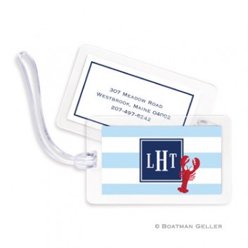 Luggage Tags - Stripe Lobster