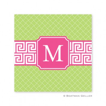 Coaster - Greek Key Band Pink