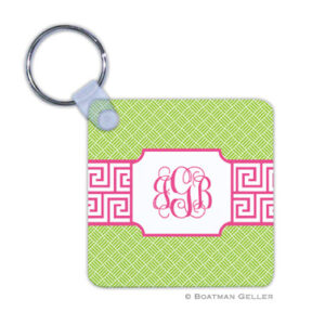 Keychain - Greek Key Band Pink