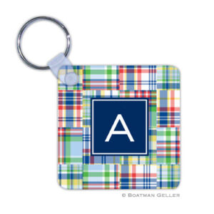 Keychain - Madras Patch Blue