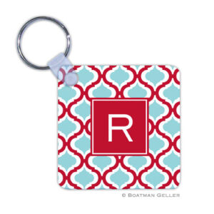 Keychain - Kate Red & Teal