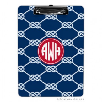 Clipboard - Nautical Knot Navy