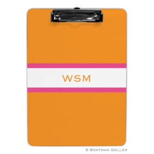 Clipboard - Stripe Tangerine & Raspberry