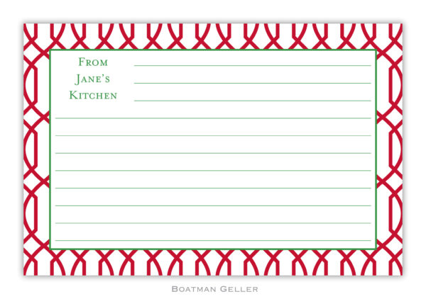 Recipe Cards - Trellis Reverse Cherry